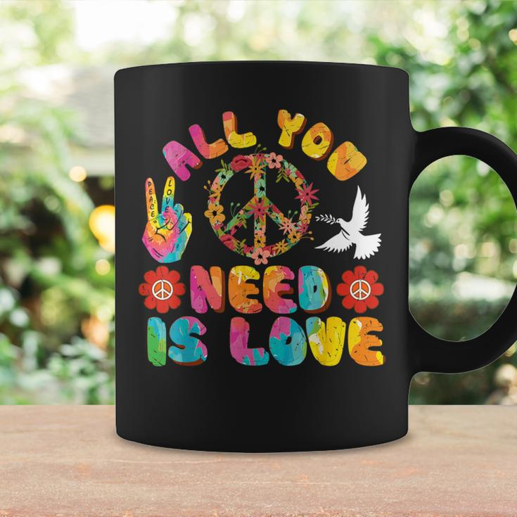 All You Need Is Love Tie Dye Peace Sign 60S 70S Peace Sign Coffee Mug Gifts ideas