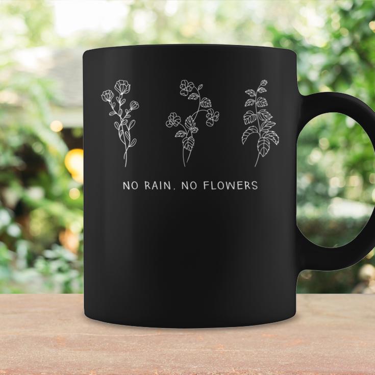 No Rain No Flowers Green Cute Flowers Coffee Mug Gifts ideas