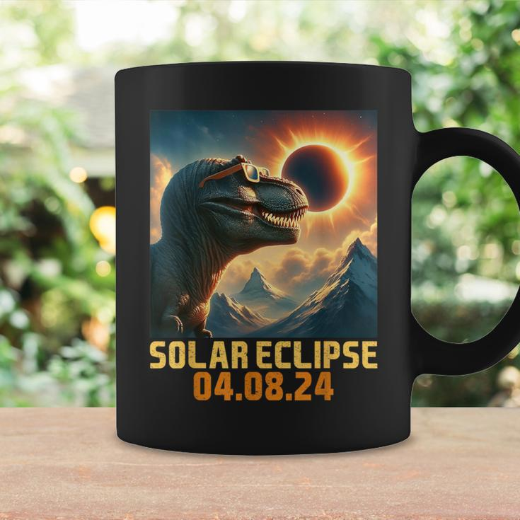 North AmericaRex Dinosaur Glasses Solar Eclipse 4 08 24 Coffee Mug Gifts ideas