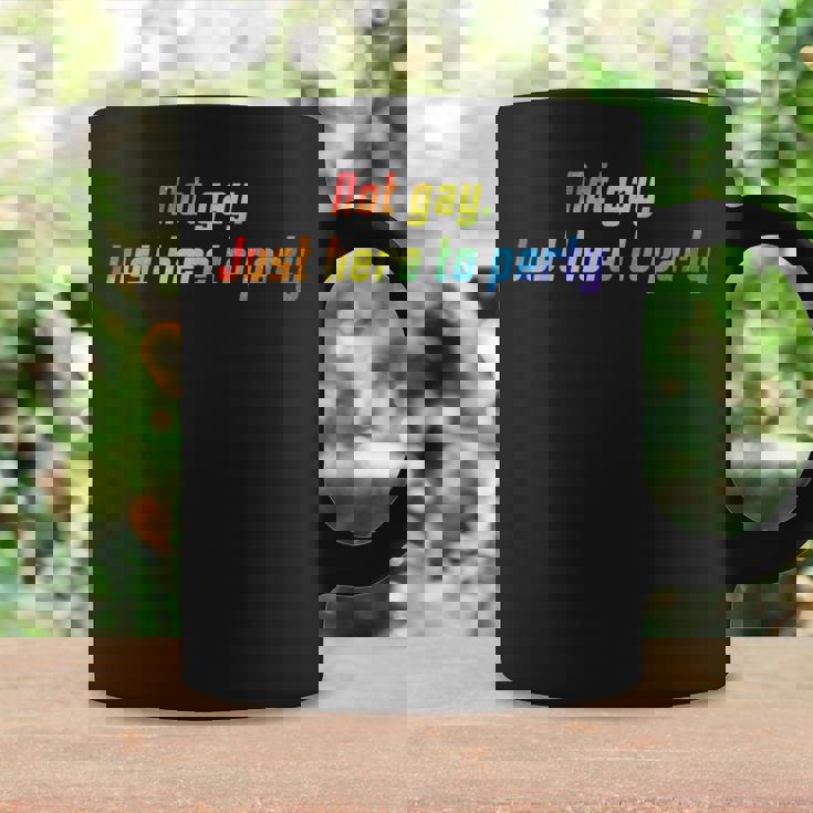 Not Gay Just Here To Party Lgbt Pride Straight Ally Coffee Mug Gifts ideas