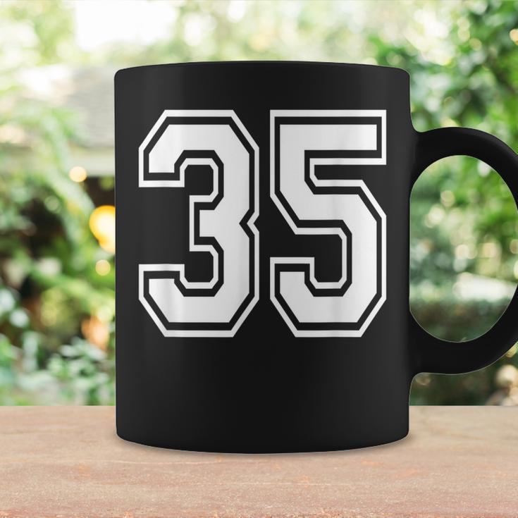 Number 35 Birthday Varsity Sports Team Jersey Coffee Mug Gifts ideas