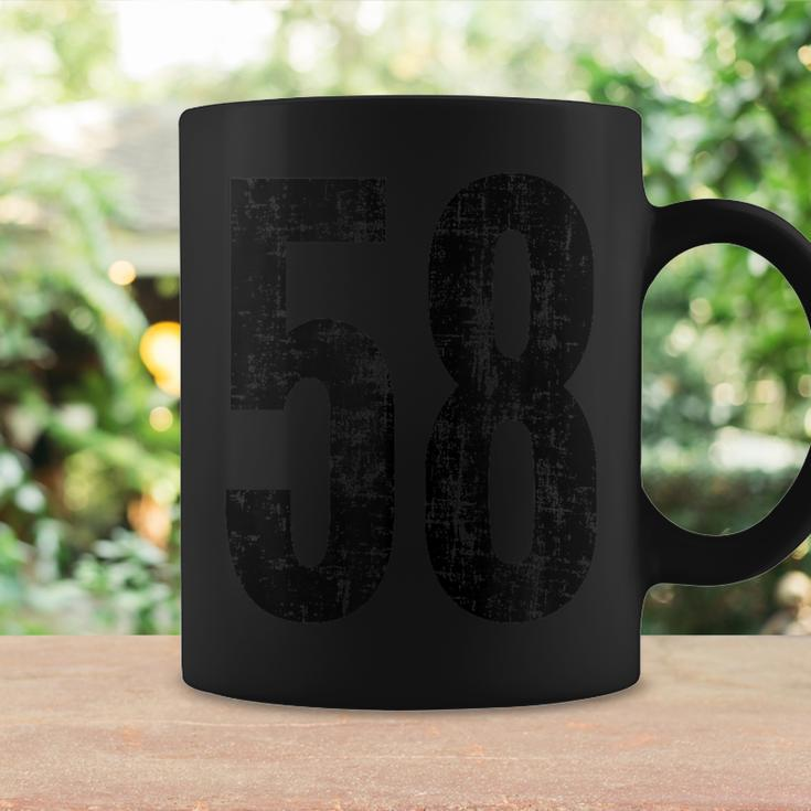 Number 58 Distressed Vintage Sport Team Practice Training Coffee Mug Gifts ideas