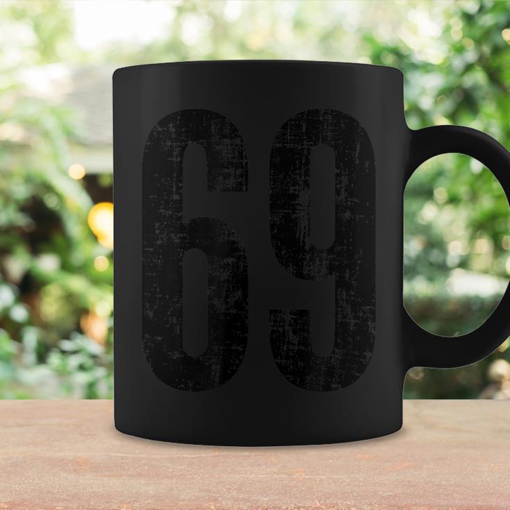 Number 69 Distressed Vintage Sport Team Practice Training Coffee Mug Gifts ideas