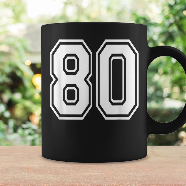Number 80 Birthday Varsity Sports Team Jersey Coffee Mug Gifts ideas