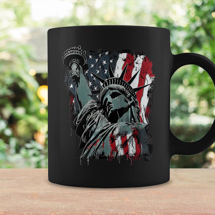 Nyc New York City Statue Of Liberty Usa Flag Graphic Coffee Mug Gifts ideas