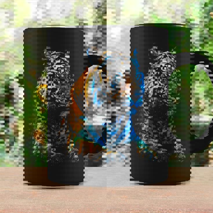 Obra De Arte De Tigre Animal Arte Taza de café Ideas de regalos