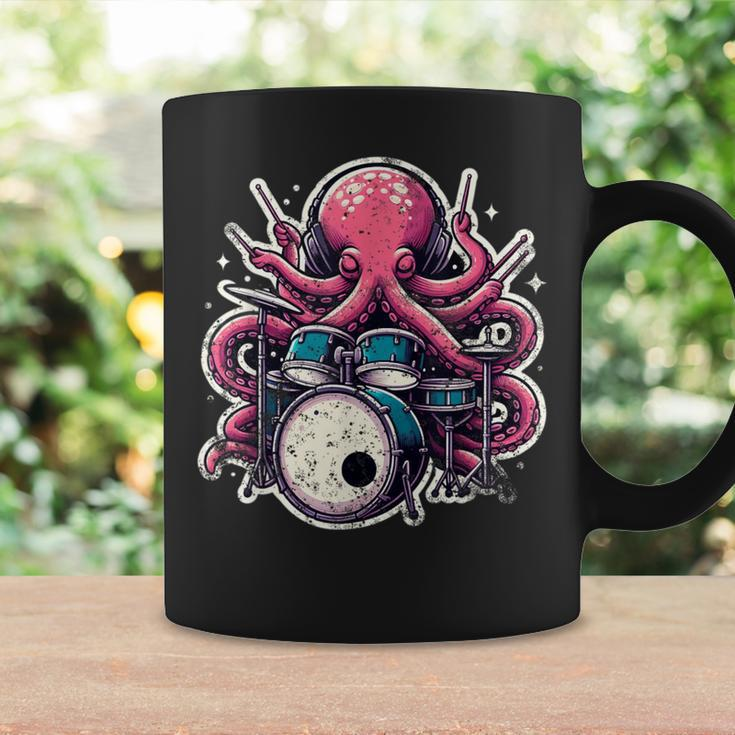 Octopus Playing Drums Drummer Musician Drumming Band Coffee Mug Gifts ideas