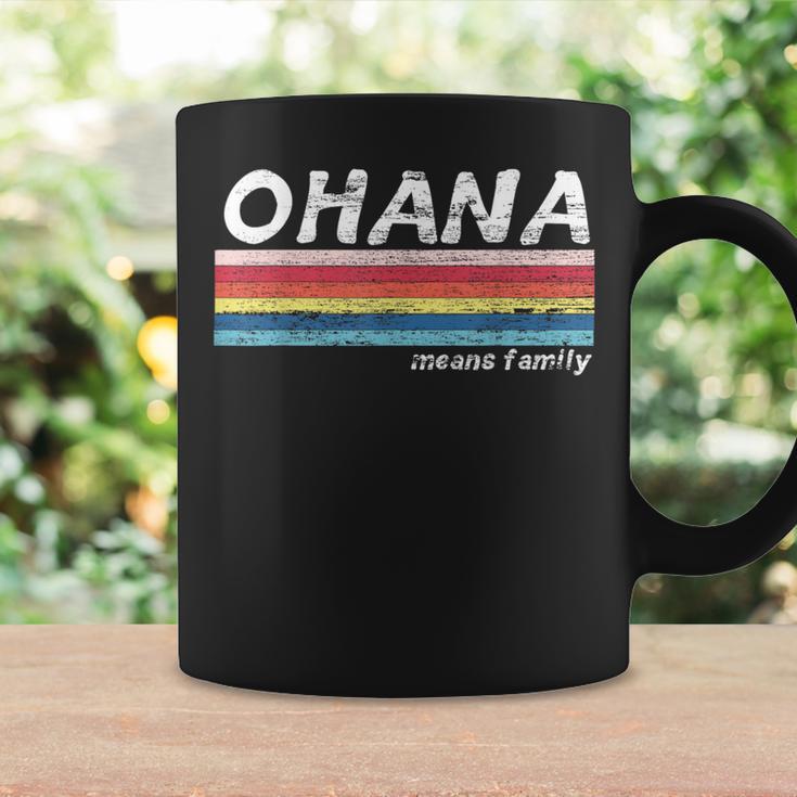 Ohana Means Family Vintage Retro Hawaii Tropical Coffee Mug Gifts ideas