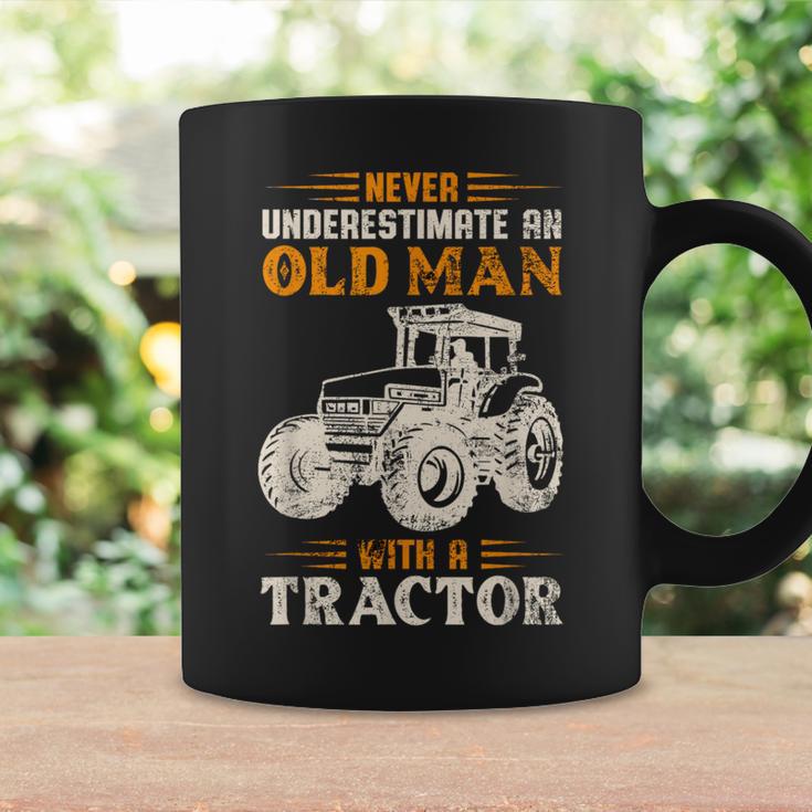 An Old Man With A Tractor Farmer Dad Grandpa Fathers Day Coffee Mug Gifts ideas