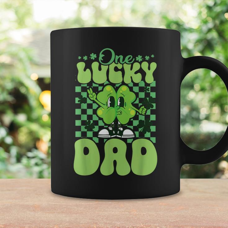 One Lucky Dad Groovy Retro Dad St Patrick's Day Coffee Mug Gifts ideas