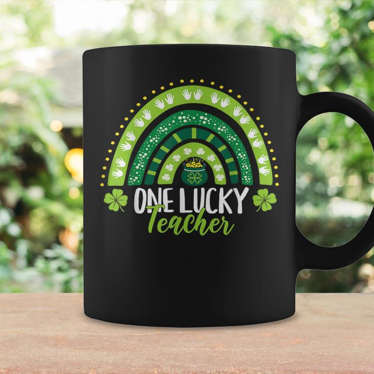 One Lucky Teacher Rainbow St Patrick's Day Teacher Coffee Mug Gifts ideas