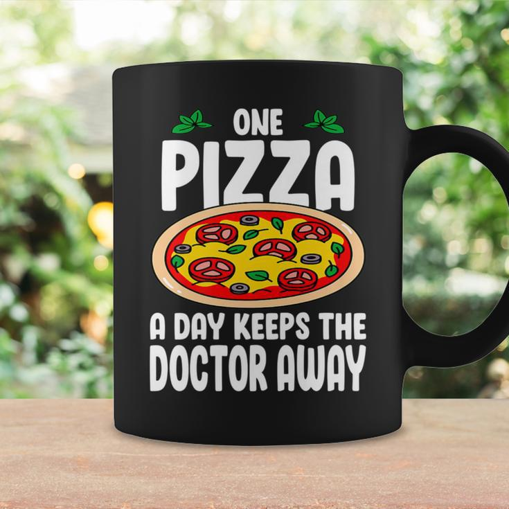 One Pizza A Day Keeps The Doctor Away Eating Pizza Italian Coffee Mug Gifts ideas
