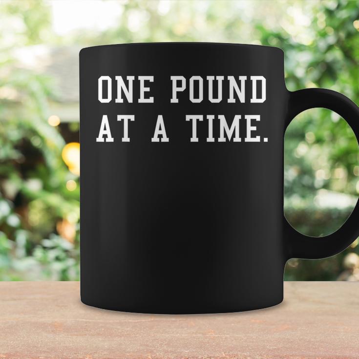 One Pound At A Time Weight Loss Fitness Motivational Coffee Mug Gifts ideas