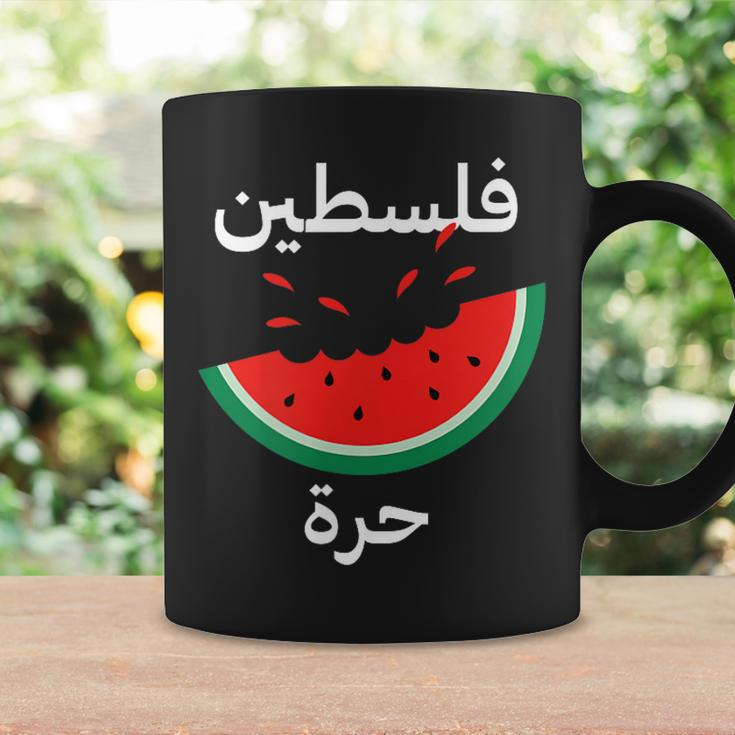 Palestine Map Watermelon Arabic Calligraphy Tassen Geschenkideen