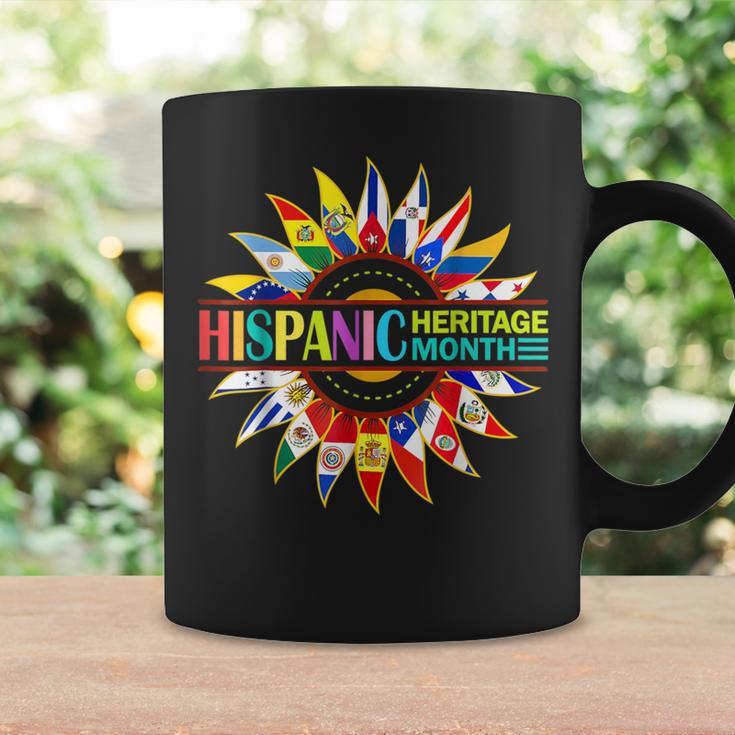 Hispanic Heritage Month Latino Countries Flags Sunflower Coffee Mug Gifts ideas