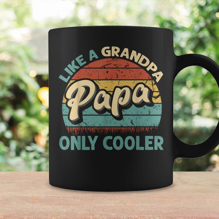 Papa Like A Grandpa Only Cooler Vintage Dad Fathers Day Coffee Mug Gifts ideas