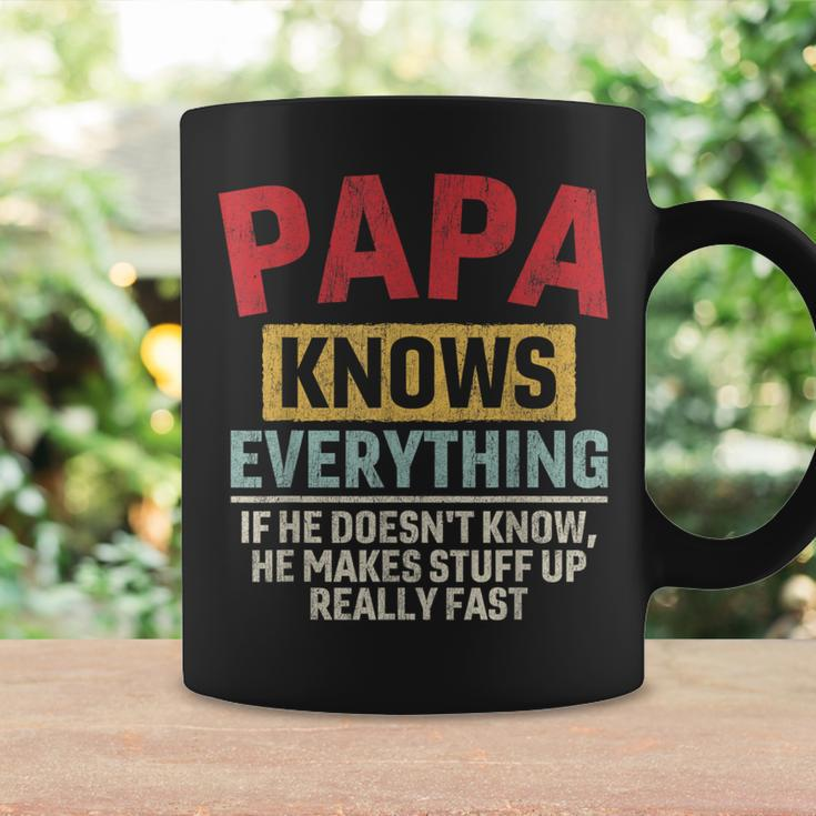 Papa Knows Everything Father's Day Papa Coffee Mug Gifts ideas