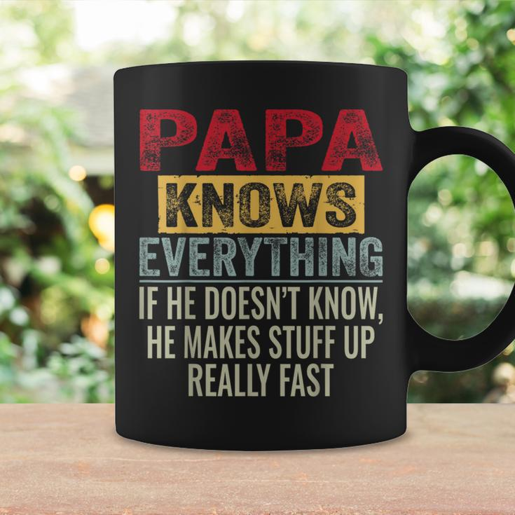 Papa Knows Everything Father's Day Papa Vintage Coffee Mug Gifts ideas