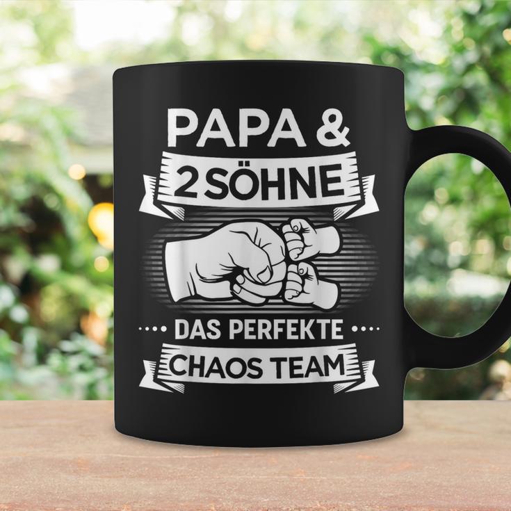 Papa Zwei Jungs Chaos Team Fürateron 2 Söhnenatertag Tassen Geschenkideen