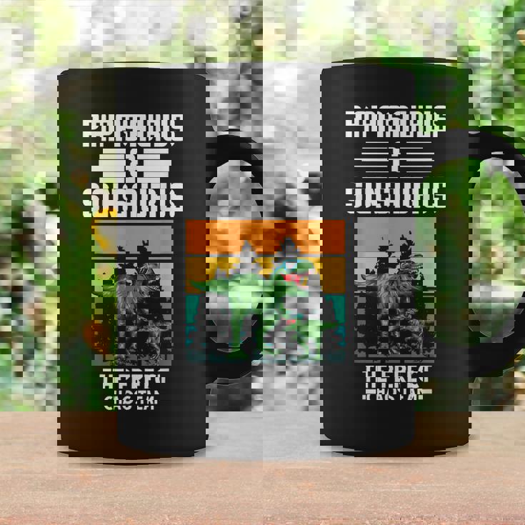 Papasaurus & Sonsaurus Équipe Chaos Parfait Père Tasse Idées cadeaux