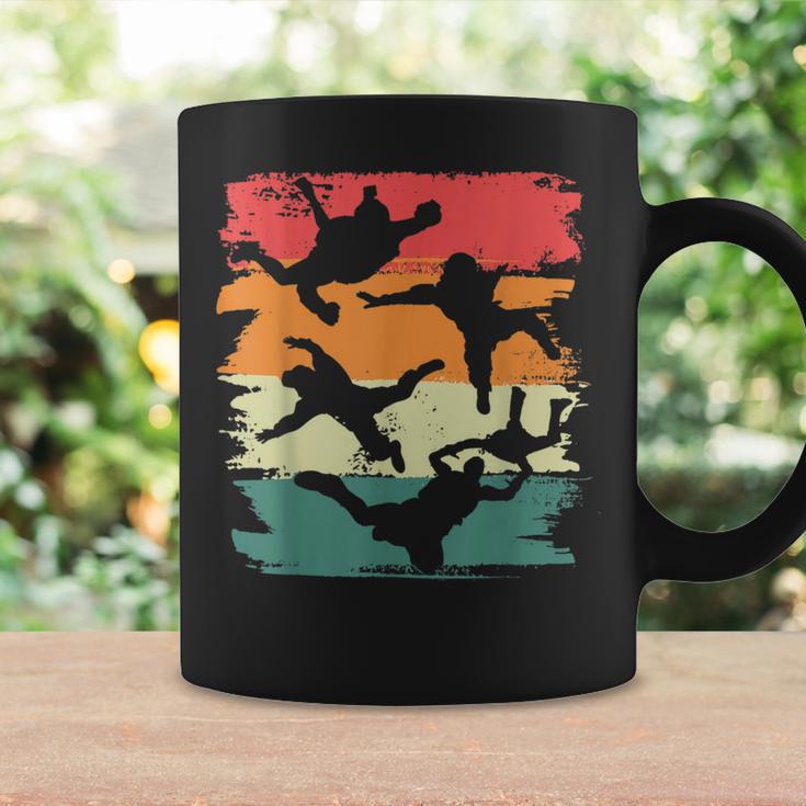 Parachutist Wingsuit Flying Parachuting Skydiver Silhouettes Coffee Mug Gifts ideas