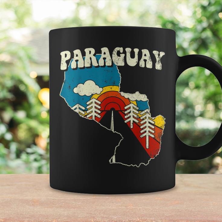 Paraguay Vintage Paraguayan Country Rainbow Retro 70S Map Coffee Mug Gifts ideas