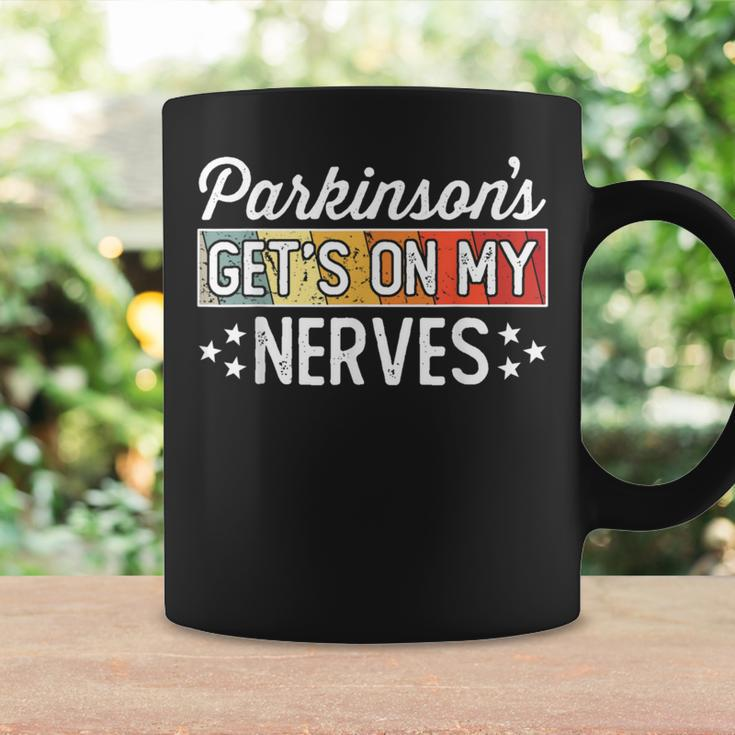 Parkinson's Gets On My Nerves Quote Vintage Coffee Mug Gifts ideas