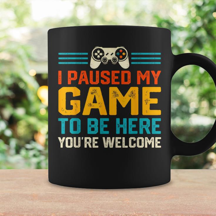I Paused My Game To Be Here Video Gamer Gaming For N Boys Coffee Mug Gifts ideas