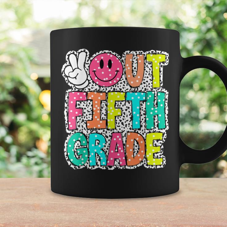 Peace Out Fifth Grade Dalmatian Dots Last Day Of School Coffee Mug Gifts ideas