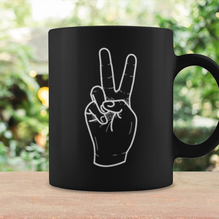 Peace Finger Symbol Tassen Geschenkideen