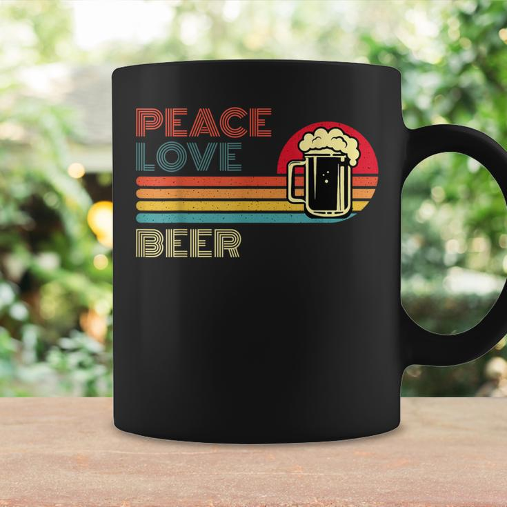 Peace Love Beer Retro Sunset Bartender Brewers Drinkers Coffee Mug Gifts ideas