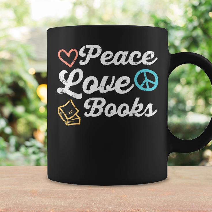 Peace Love Books Read Book Reading Librarian Across America Coffee Mug Gifts ideas