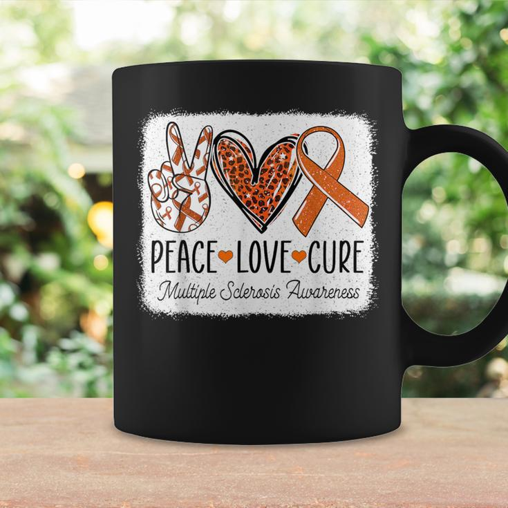 Peace Love Cure Ms Warrior Multiple Sclerosis Awareness Coffee Mug Gifts ideas