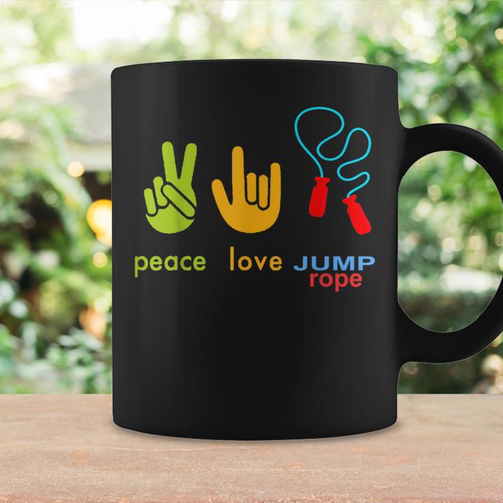 Peace Love Jump Rope Skipping Jumping Coffee Mug Gifts ideas