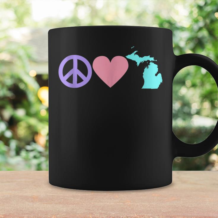 Peace Love Michigan Coffee Mug Gifts ideas