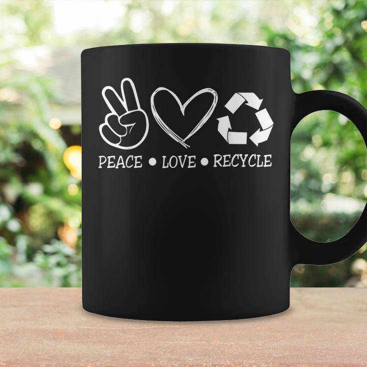 Peace Love Recycle Earth Day Quote Teachers N Girls Coffee Mug Gifts ideas