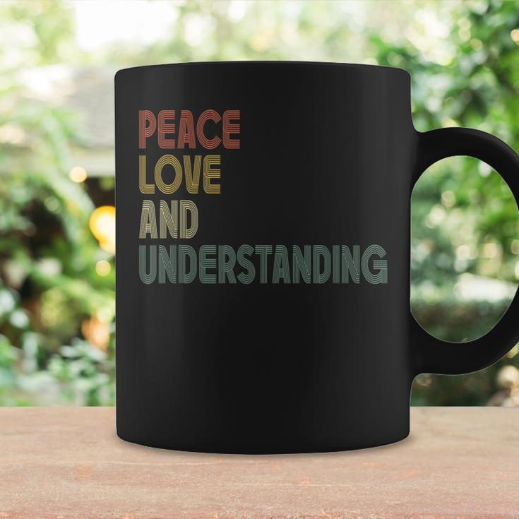 Peace Love And Understanding Inspirational Quote Retro Coffee Mug Gifts ideas