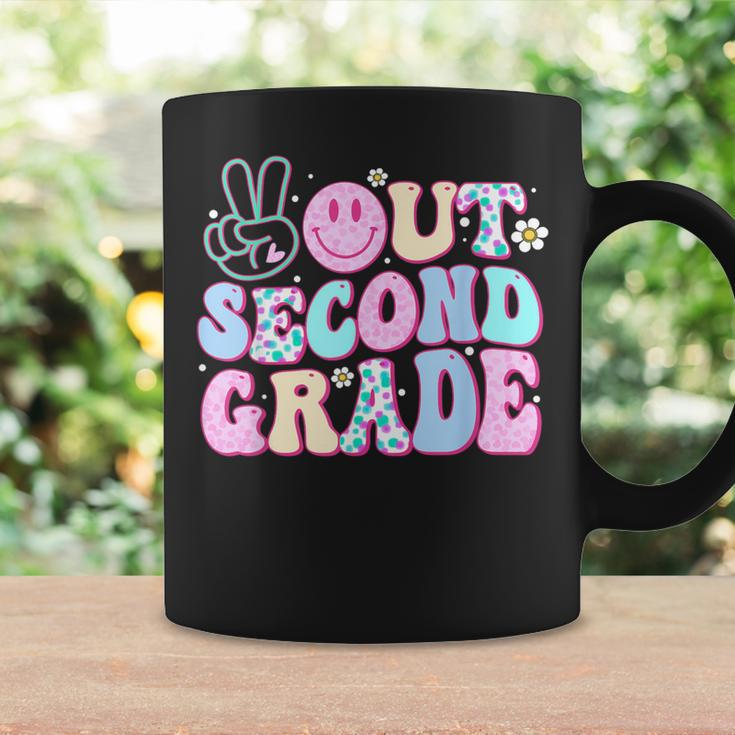 Peace Out Second Grade Last Day Of School Groovy Boys Girls Coffee Mug Gifts ideas