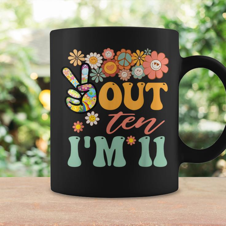 Peace Out Ten I'm 11 Groovy 11Th Happy Birthday Boy Girl Coffee Mug Gifts ideas