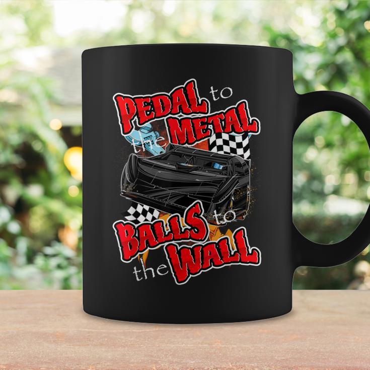 Pedal To The Metal Balls To The Wall Late Model Race Car Coffee Mug Gifts ideas