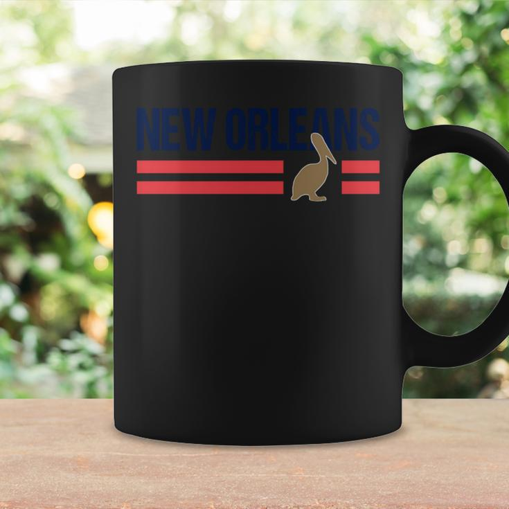Pelican Retro Stripes New Orleans Vintage New Orleans Local Coffee Mug Gifts ideas