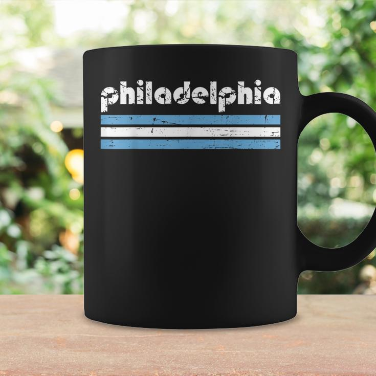 Philadelphia Pennsylvania Retro Three 3 Stripes Weathered Coffee Mug Gifts ideas