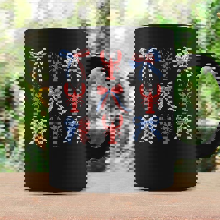 Pink Bows Cute Coquette Crawfish Y2k Clean Girl Aesthetic Coffee Mug Gifts ideas