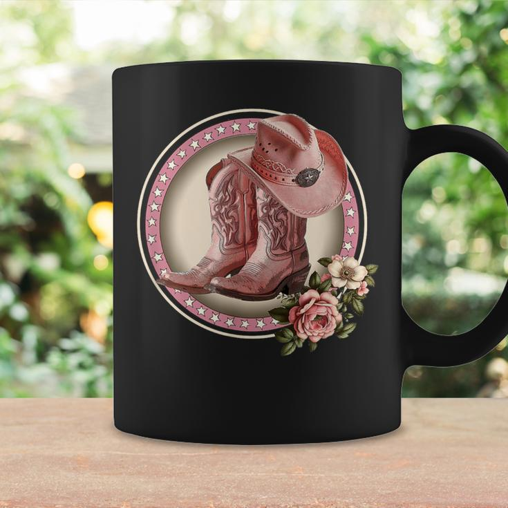 Pinks & Boots Vintage Cowboy Boots Cowgirl Hat Western Coffee Mug Gifts ideas
