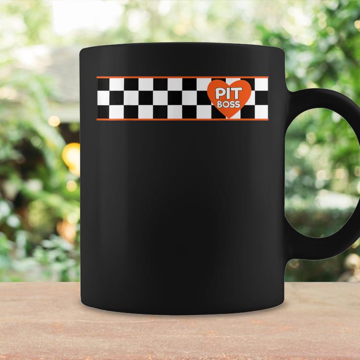 Pit Boss Racing Checkered Flag Pit Crew Race Track Coffee Mug Gifts ideas