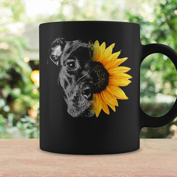 My Pitbull Is A Sunflower She's A Sunshine Hippie Sunflower Coffee Mug Gifts ideas