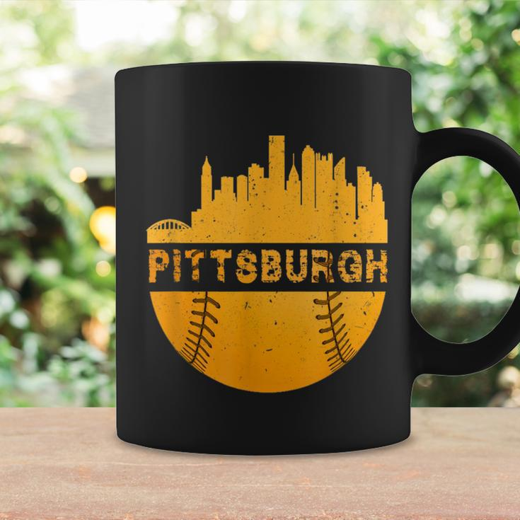 Pittsburgh Baseball Cityscape Distressed Novelty Pirate Coffee Mug Gifts ideas