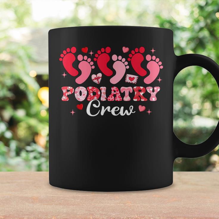 Podiatry Crew Footprint Leopard Podiatrist Valentine's Day Coffee Mug Gifts ideas
