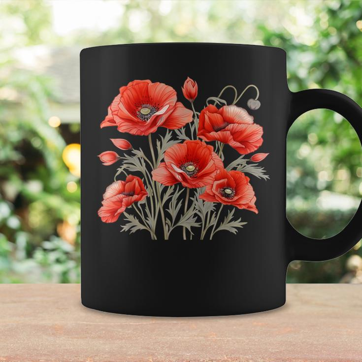 Poppy Flower Botanical Vintage Poppies Floral Coffee Mug Gifts ideas