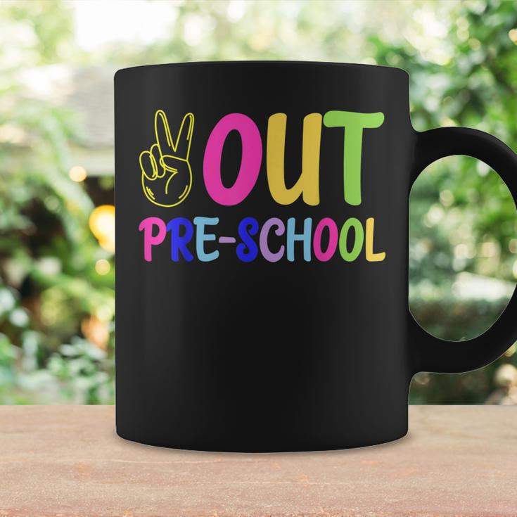 Out Pre-School Peace Sign Last Day Of School Tie Dye Coffee Mug Gifts ideas